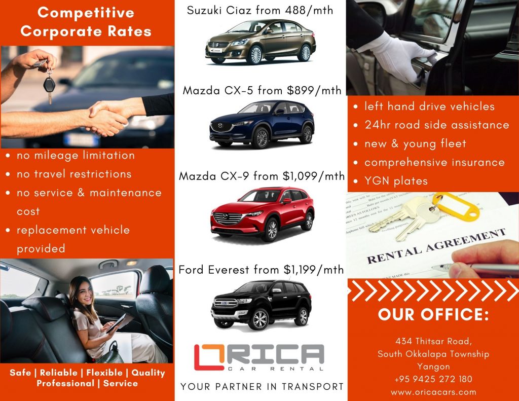 Latest Car Rental Offer in Yangon